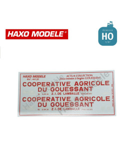 Déco céréaliers à bogie "Coopérative Agricole du Gouessant" HO Haxo Modèle HM44120