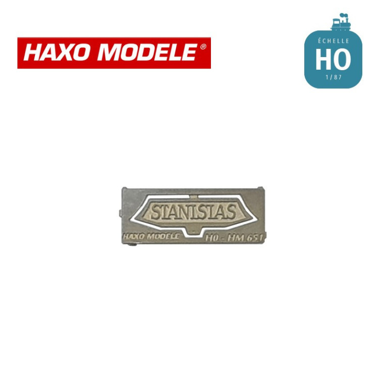 Plaque frontale STANISLAS moderne (année 70) HO Haxo Modèle HM44170  - Maketis