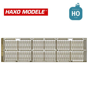 Grille en fer forgé ouvragé 2 x 205 mm HO Haxo Modèle HM49013  - Maketis