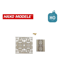 Système suspensions 3 points fixation châssis + pont pivotant + pivots HO Haxo Modèle HM44083  - Maketis