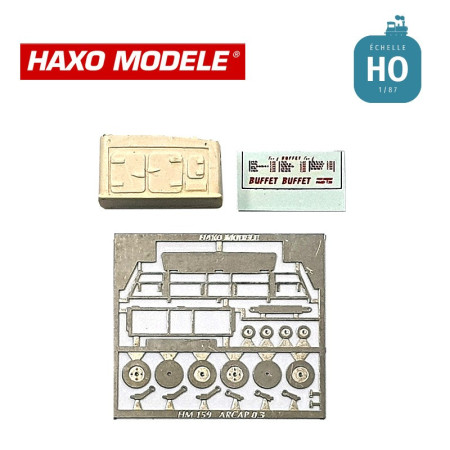 Chariot buffet ambulant avec décoration HO Haxo Modèle HM45012  - Maketis