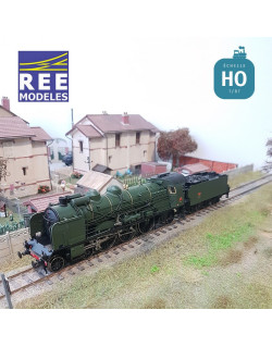 Locomotive Vapeur 5-231 E 46 Montargis tender 25m³ SNCF EP III Analogique HO REE MB-137 - Maketis