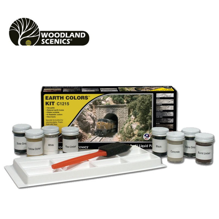 Kit de couleur pour reliefs Woodland Scenics C1215 - Maketis Kit de couleur pour reliefs Woodland Scenics C1215 - Maketis
