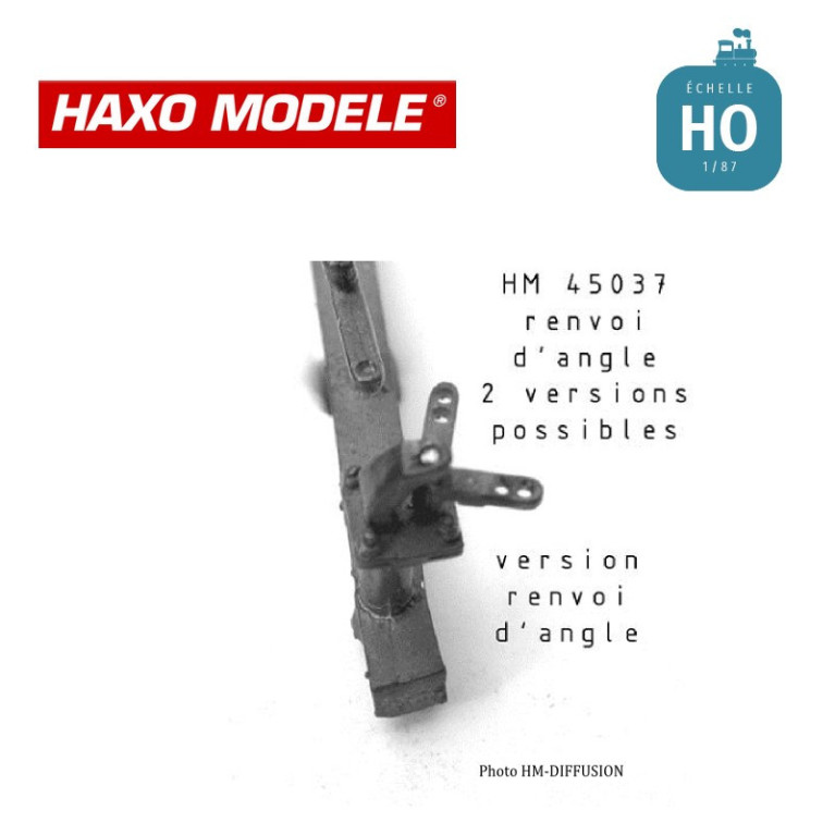 Renvoi d'angle ou rattrapage d'alignement transmission rigide HO Haxo Modèle HM45037  - Maketis