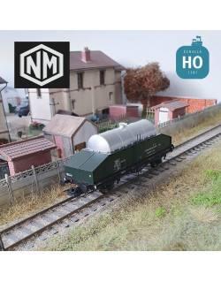 Wagon laitier châssis noir caisse verte citerne "inox" SNCF Ep IIIab HO Novateur Modèles 50000