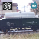 Wagon laitier châssis noir caisse verte citerne "inox" SNCF Ep IIIab HO Novateur Modèles 50000 - Maketis