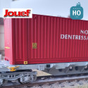 Wagon multimodal Sgss et conteneur 45' "Norbert Dentressangle" SNCF Ep V-VI HO Jouef HJ6241 - Maketis
