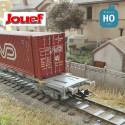 Wagon multimodal Sgss et conteneur 45' "Norbert Dentressangle" SNCF Ep V-VI HO Jouef HJ6241 - Maketis