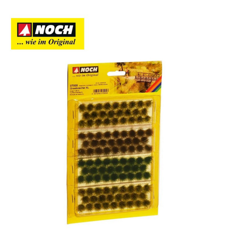 Touffes d'herbes XL 9mm "beige et vert - vert foncé - brun" Noch 07005 - Maketis Touffes d'herbes XL 9mm "beige et vert - vert foncé - brun" Noch 07005 - Maketis