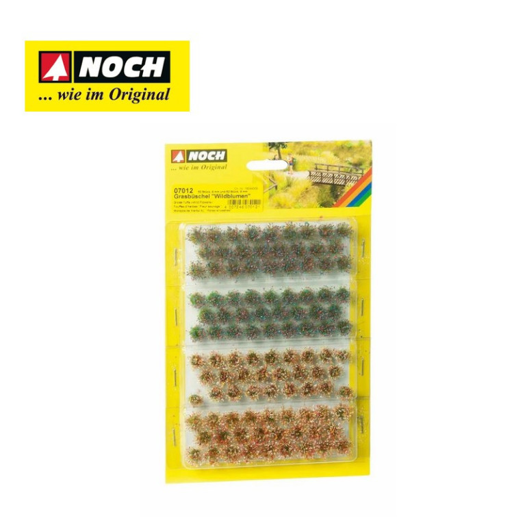 Touffes d'herbes 6 et 9mm "Fleurs sauvages" Noch 07012 - Maketis Touffes d'herbes 6 et 9mm "Fleurs sauvages" Noch 07012 - Maketis
