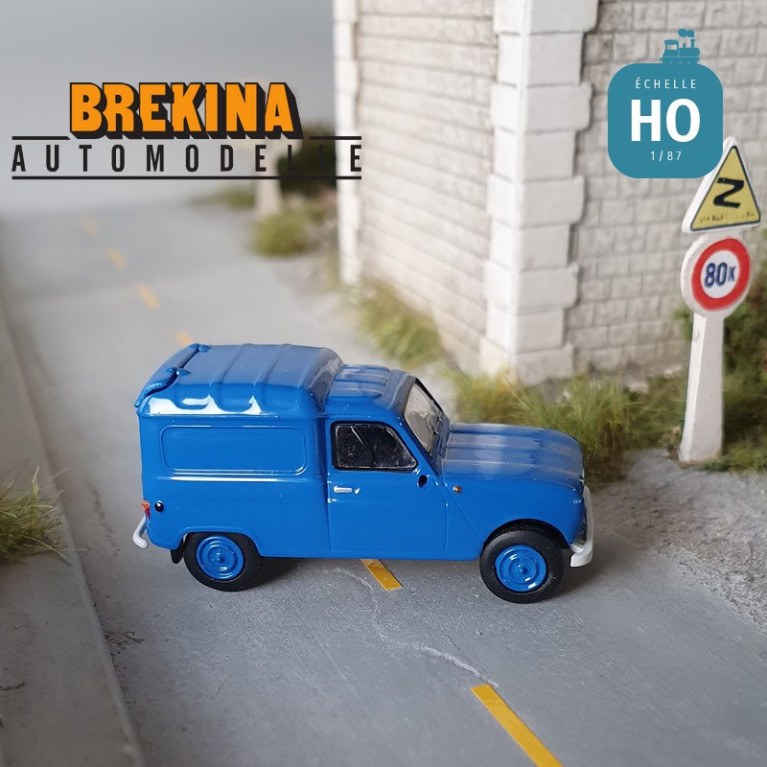 Renault 4L fourgonnette 1961 bleue HO Brekina 2401 - Maketis Renault 4L fourgonnette 1961 bleue HO Brekina 2401 - Maketis