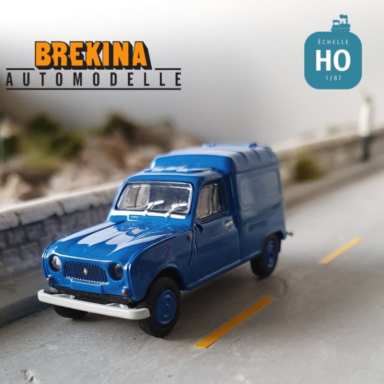Renault 4L fourgonnette 1961 bleue HO Brekina 2401 - Maketis Renault 4L fourgonnette 1961 bleue HO Brekina 2401 - Maketis