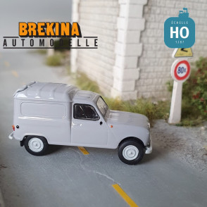 Renault 4 fourgonnette grise HO Brekina 2406 - Maketis