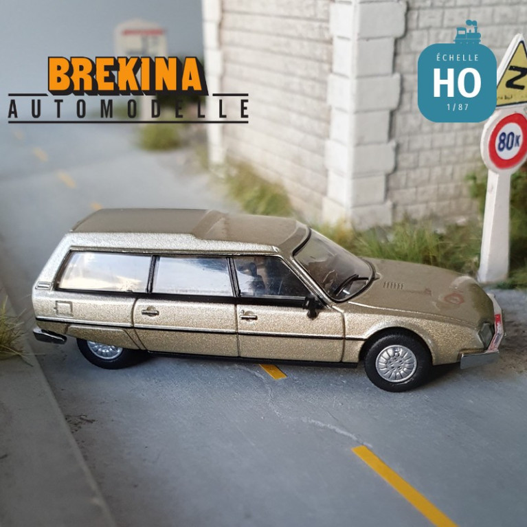 Citroën CX série 1 break 1976 beige métallisé HO Brekina 2494 - Maketis Citroën CX série 1 break 1976 beige métallisé HO Brekina 2494 - Maketis