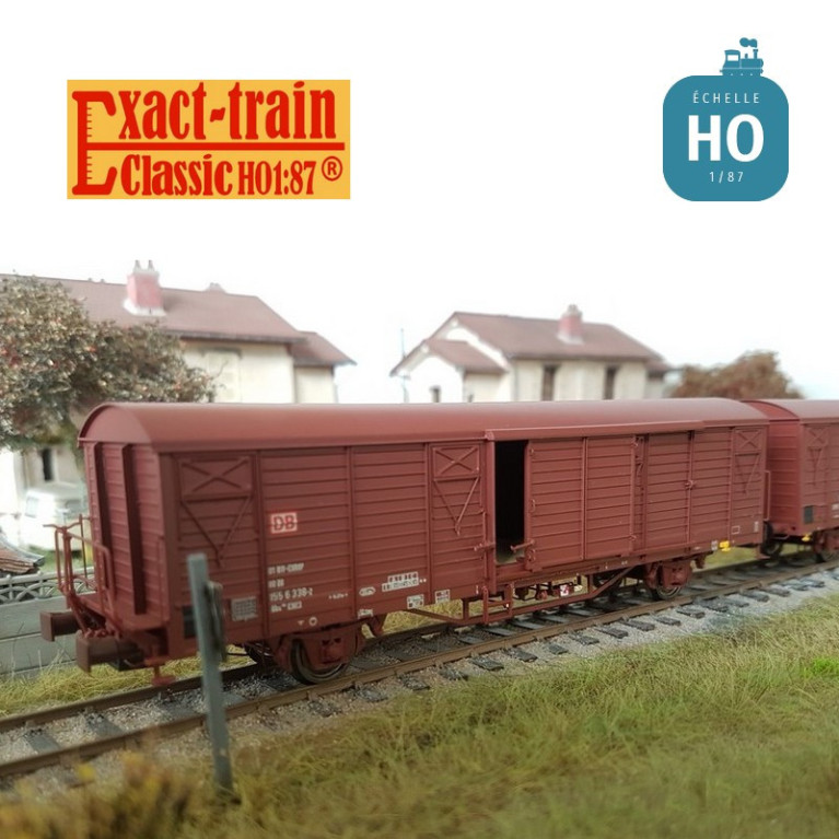 Set de 2 wagons couverts DB Gbs 258 et 264 Ep V HO Exact-train EX20494 Set de 2 wagons couverts DB Gbs 258 et 264 Ep V HO Exact-train EX20494