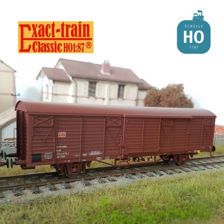 Set de 2 wagons couverts DB Gbs 258 et 264 Ep V HO Exact-train EX20493-Maketis Set de 2 wagons couverts DB Gbs 258 et 264 Ep V HO Exact-train EX20493-Maketis