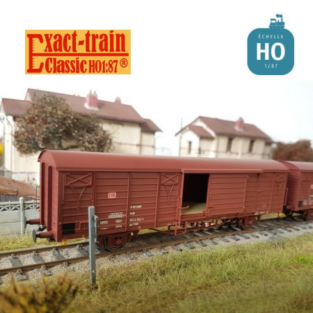 Set de 2 wagons couverts DB Gbs 258 et 264 Ep V HO Exact-train EX20493-Maketis Set de 2 wagons couverts DB Gbs 258 et 264 Ep V HO Exact-train EX20493-Maketis