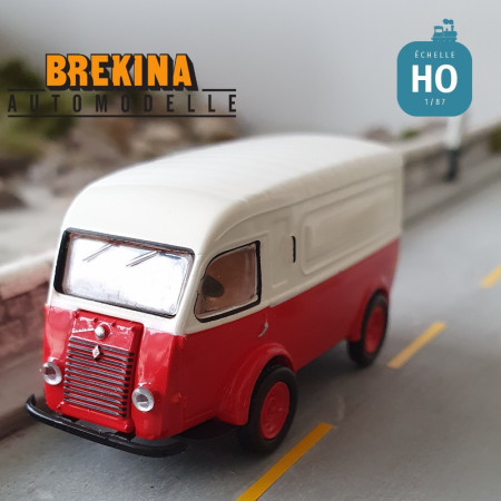 Camionnette Renault Goélette 1956 rouge et blanc HO Brekina 14663 - Maketis