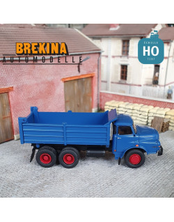 Camion de Chantier à benne MAN 26280 H bleu HO Brekina 78100 - Maketis
