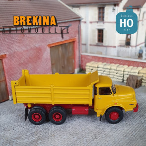 Camion de Chantier à benne MAN 26280 H jaune HO Brekina 78102 - Maketis