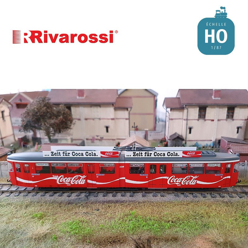 Tramway Duewag Gt6 Heidelberger "Coca Cola" Ep IV-V Digital HO Rivarossi HR2861D - Maketis
