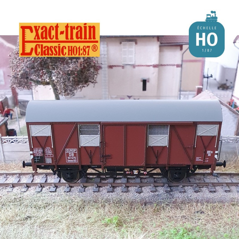 Wagon couvert type Gmms 60 EUROP DB Ep III HO Exact-Train EX21001 - Maketis Wagon couvert type Gmms 60 EUROP DB Ep III HO Exact-Train EX21001 - Maketis