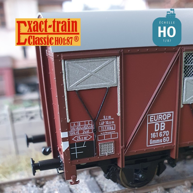 Wagon couvert type Gmms 60 EUROP DB Ep III HO Exact-Train EX21001 - Maketis