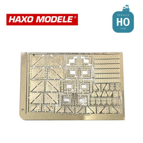 Assortiment tôles rivetées divers largeurs rivets 0,5 mm HO Haxo Modèle HM00186-Maketis