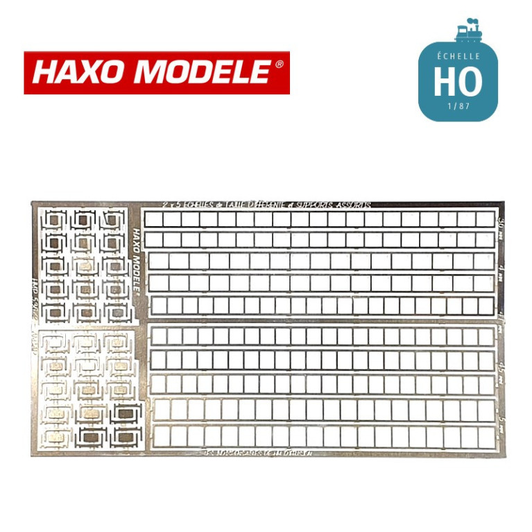 Planche 10 échelles différentes avec supports HO Haxo Modèle HM44136  - Maketis