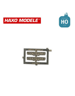 Plaques constructeur "DECAUVILLE" longues 2 pcs HO Haxo Modèle HM44173  - Maketis