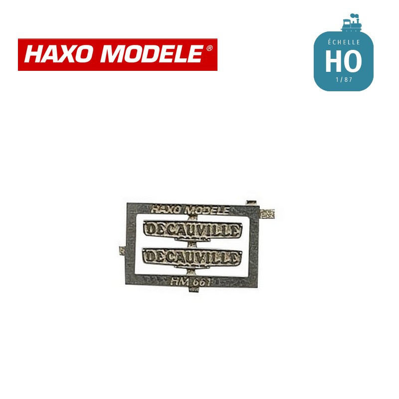 Plaques constructeur "DECAUVILLE" longues 2 pcs HO Haxo Modèle HM44173 - Maketis