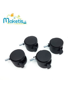 Roulettes avec frein 4 pcs pour Easy Module Maketis MOD95300  - Maketis