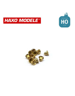 Pivot de roulement en laiton 12 pcs HO Haxo Modèle HM44112  - Maketis