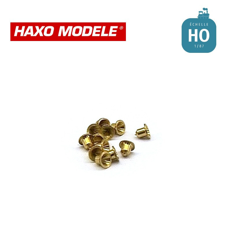 Pivot de roulement en laiton 12 pcs HO Haxo Modèle HM44112 - Maketis