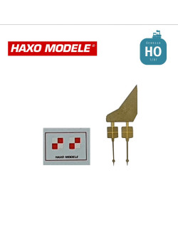 Piquet porte carré avec décalques 2 pcs HO Haxo Modèle HM45019  - Maketis