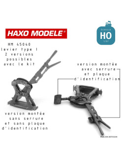 Levier d'aiguillage type I à crans HO Haxo Modèle HM45040  - Maketis