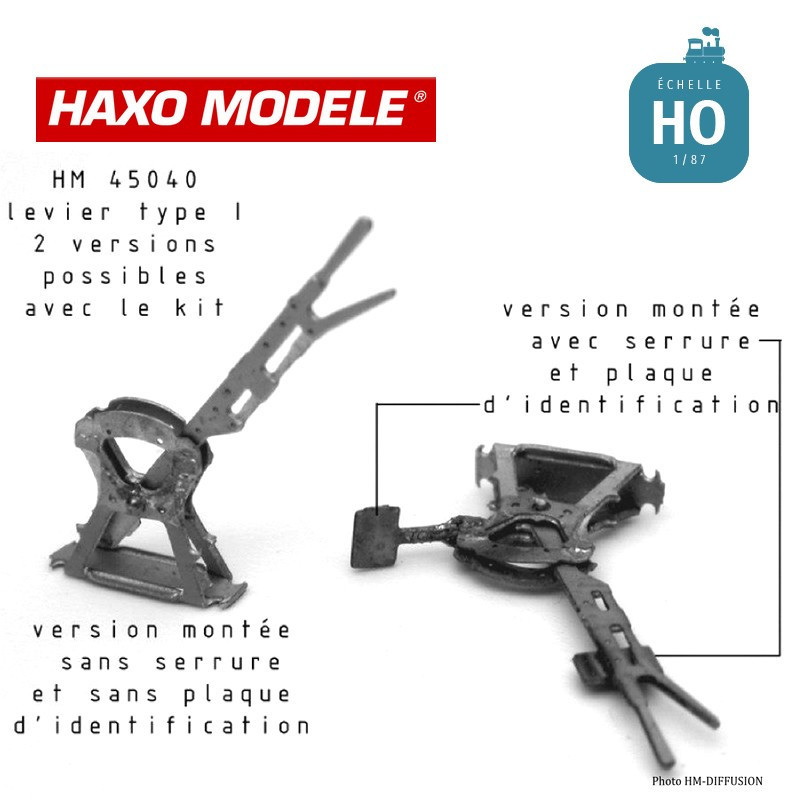 Levier d'aiguillage type I à crans HO Haxo Modèle HM45040 - Maketis