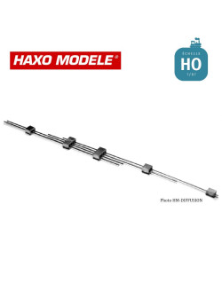 Support tringle transmission rigide 47 pcs + 2 compensateurs HO Haxo Modèle HM45057