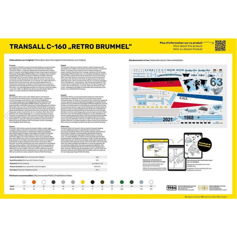 Transall C-160 Retro Brummel 1/72 80358-Maketis