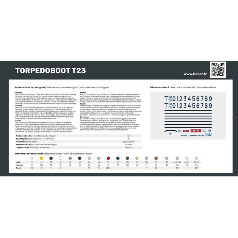 Bateau Torpedoboot T23 1/400 81011-Maketis