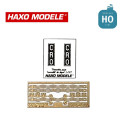 Crocodile ondulé asymétrique spécial dépôt + 2 pancartes dépôt HO Haxo Modèle HM45062 - Maketis