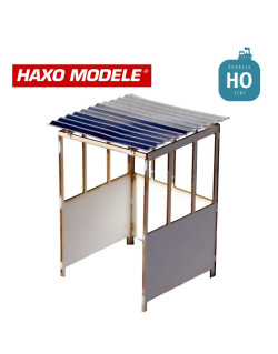 Guérite de PN avec toit en tôle ondulé HO Haxo Modèle HM45064  - Maketis