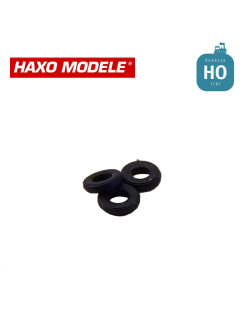 Pneus souples voitures ø 7,3 mm 12 pcs HO Haxo Modèle HM47027  - Maketis