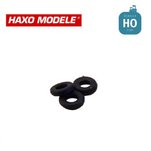 Pneus souples voitures ø 7,3 mm 12 pcs HO Haxo Modèle HM47027  - Maketis