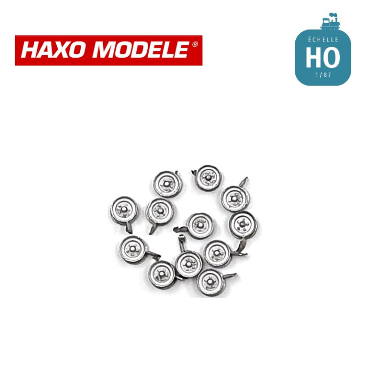 Jantes camionnettes ø 6 mm 12 pcs HO Haxo Modèle HM47039  - Maketis