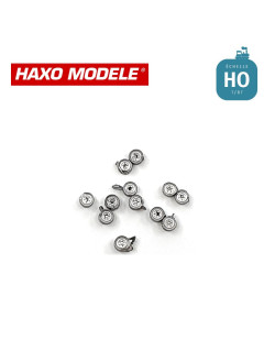 Jantes voitures utilitaires ø 4 mm 12 pcs HO Haxo Modèle HM47040