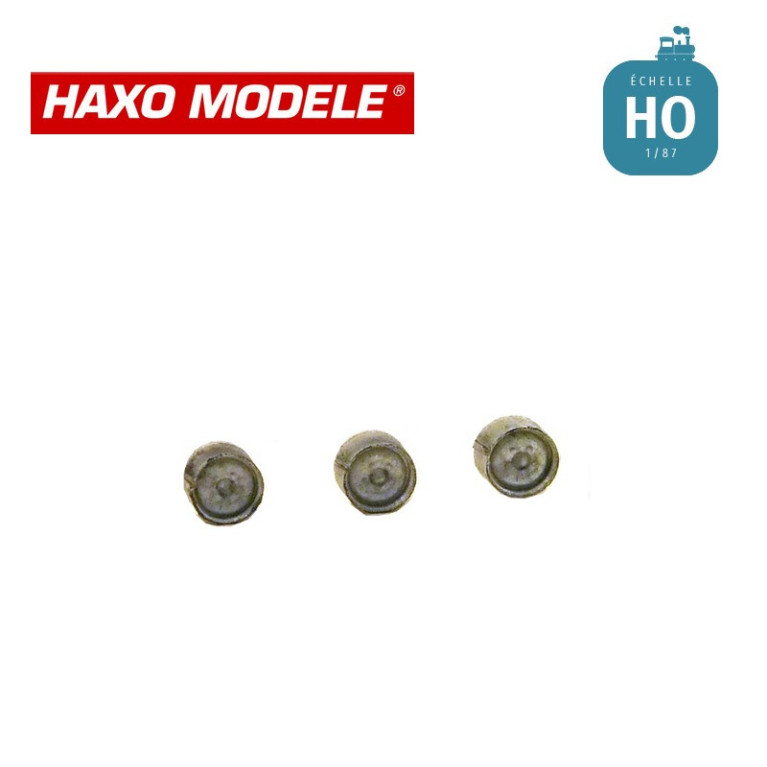 Jantes voitures utilitaires ø 4 mm 12 pcs HO Haxo Modèle HM47040  - Maketis