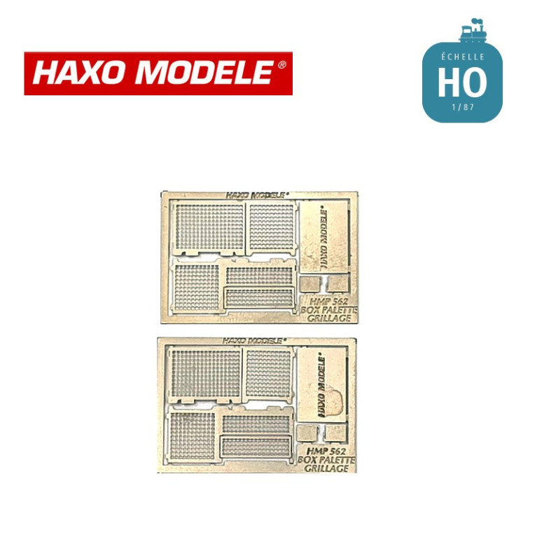 Containers type Box palettes grillagés 2 pcs HO Haxo Modèle HM47065  - Maketis