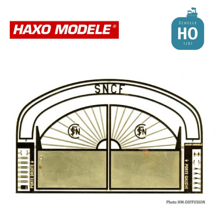 Porte de dépôt ou autre installation SNCF ajourée HO Haxo Modèle HM49002  - Maketis