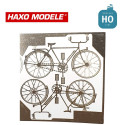 Planche de vélos (2 hommes + 1 femme) HO Haxo Modèle HM49005 - Maketis